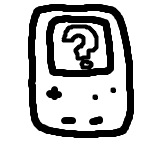 an MS paint game boy with a ? on its screen